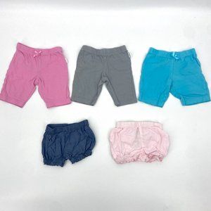 NEWBORN Set of 5 Baby Girl Bottoms Pants Shorts Random Brands